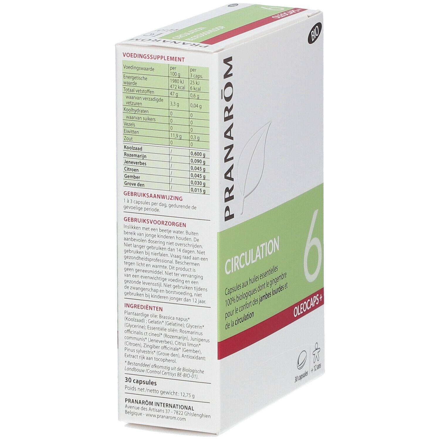 Pranarôm Oléocaps+ 6 Circulation Bio