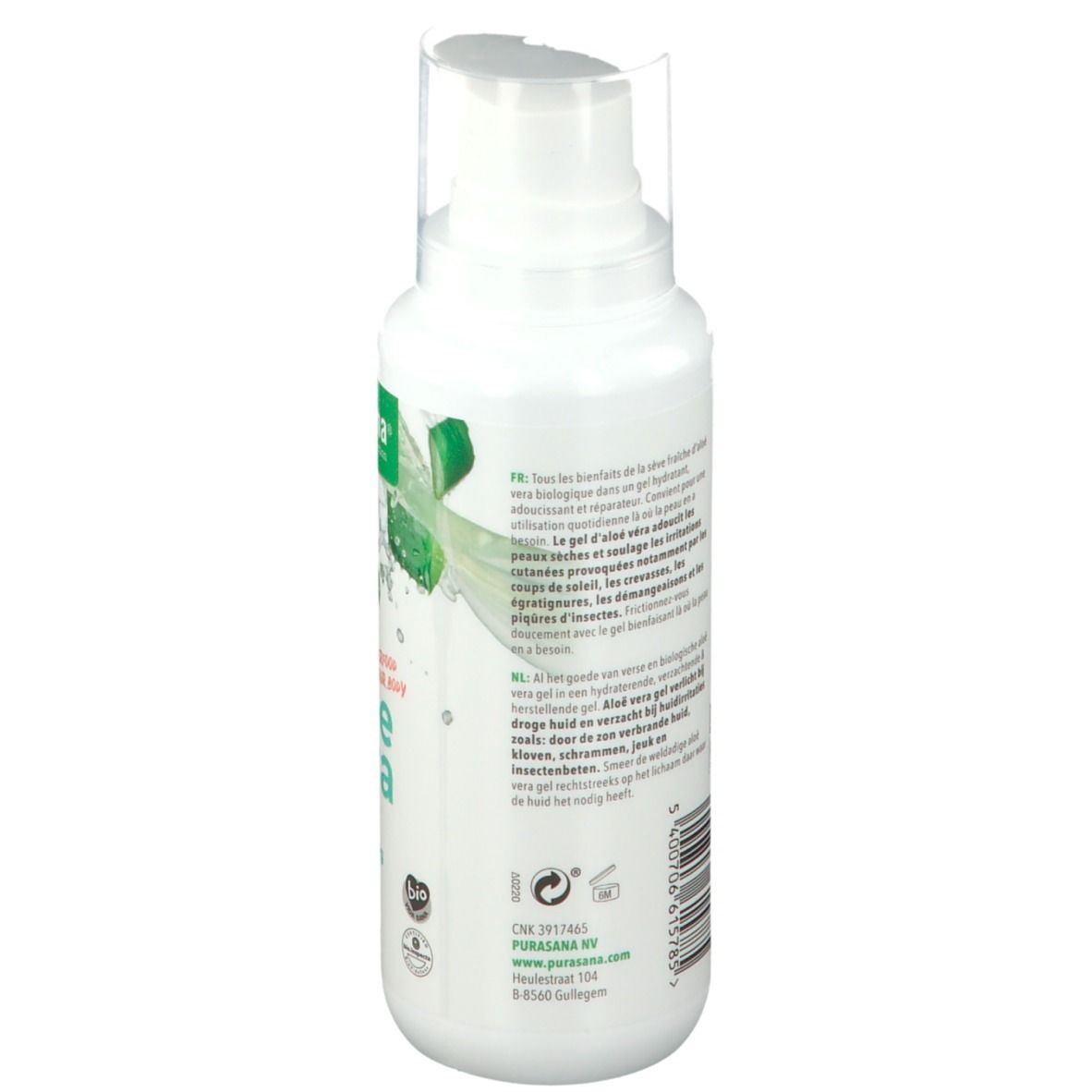 Purasana® Aloe Vera Gel Réparateur Hydratant Bio