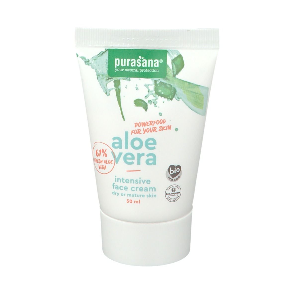 Purasana® Aloë Vera Intensieve Gezichtscrème Bio