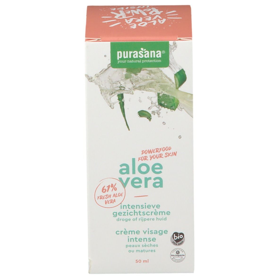 Purasana® Aloë Vera Intensieve Gezichtscrème Bio