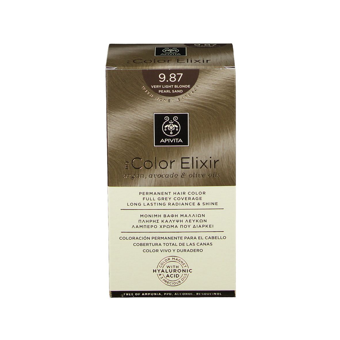 Apivita My Color Elixir Kit 9.87 Very Light Blonde Pearl Sand