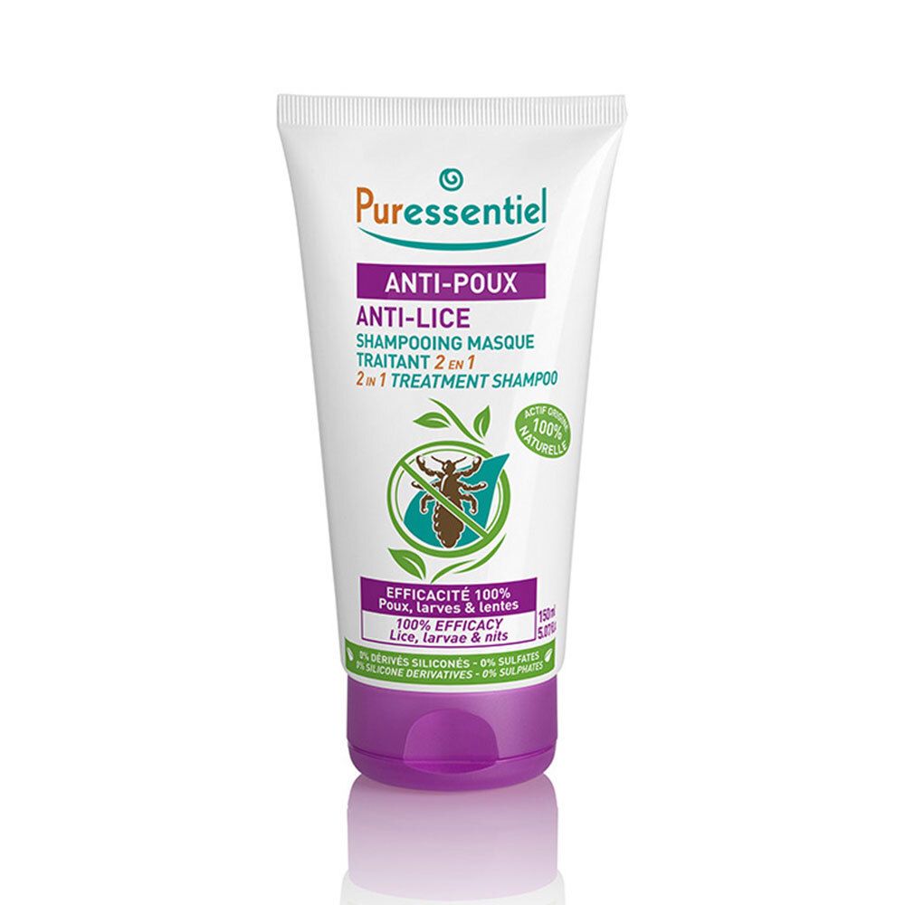 Puressentiel Anti-Poux Shampooing Traitant 2-en-1 avec Peigne