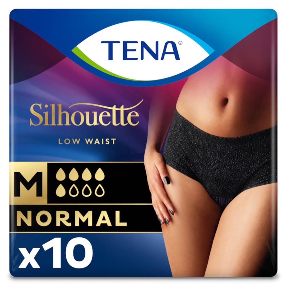 TENA Silhouette Normal Low Waist Zwart Medium