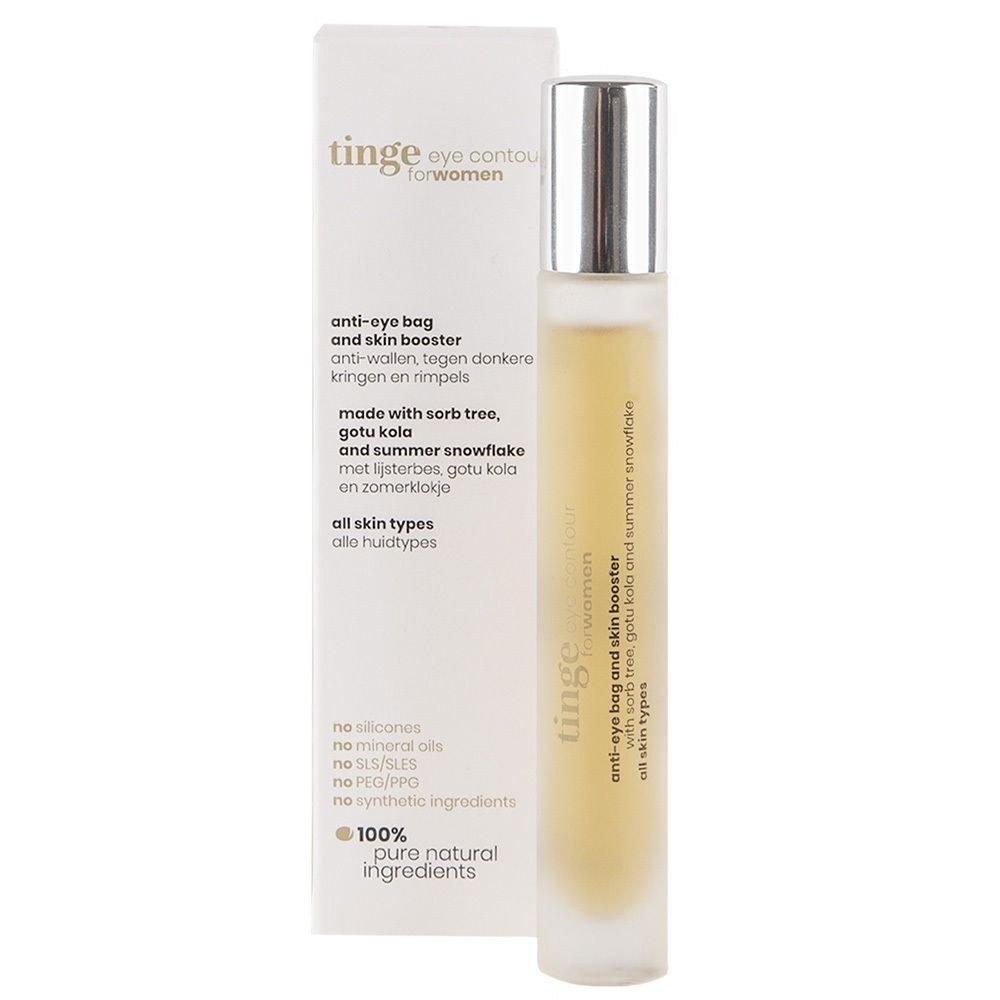 Flacon Tinge Eye Contour for women avec applicateur roller.