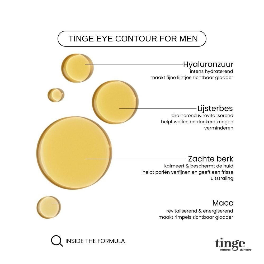 Tinge Eye Contour for Men Roller. Verfrissende huidbooster voor alle huidtypen.