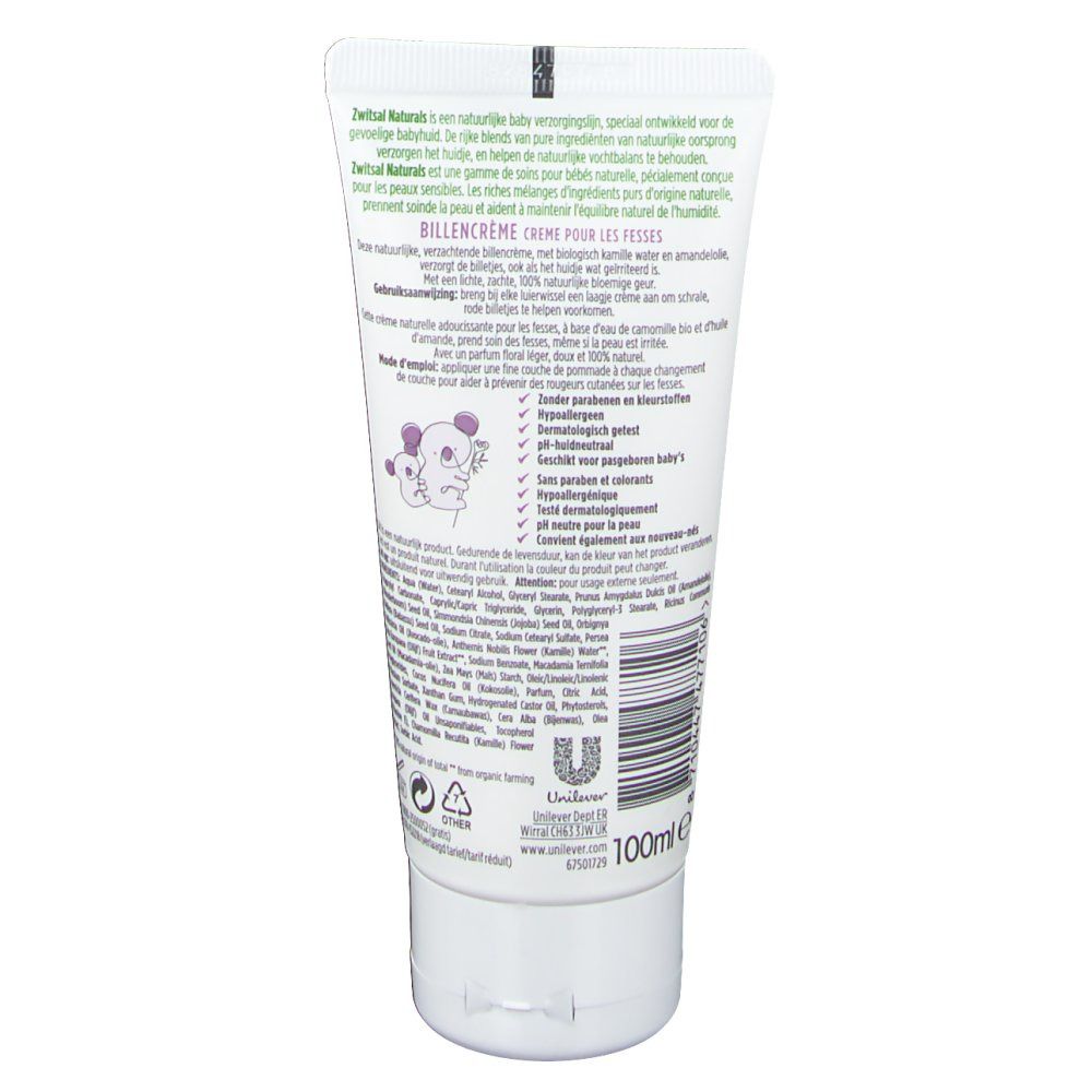 Zwitsal Naturals Billencrème