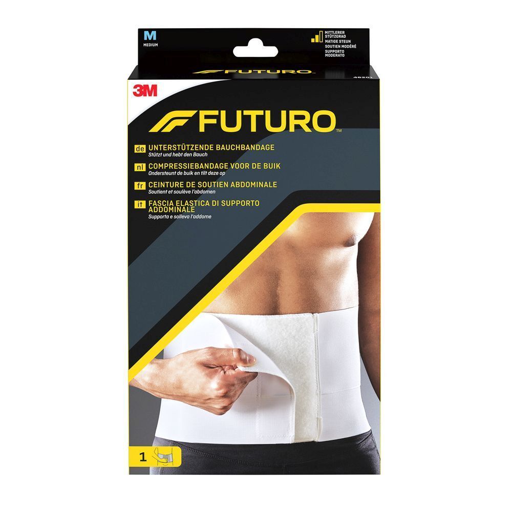 Ceinture abdominale. Emballage avec image et texte. Taille M. Marque FUTURO.