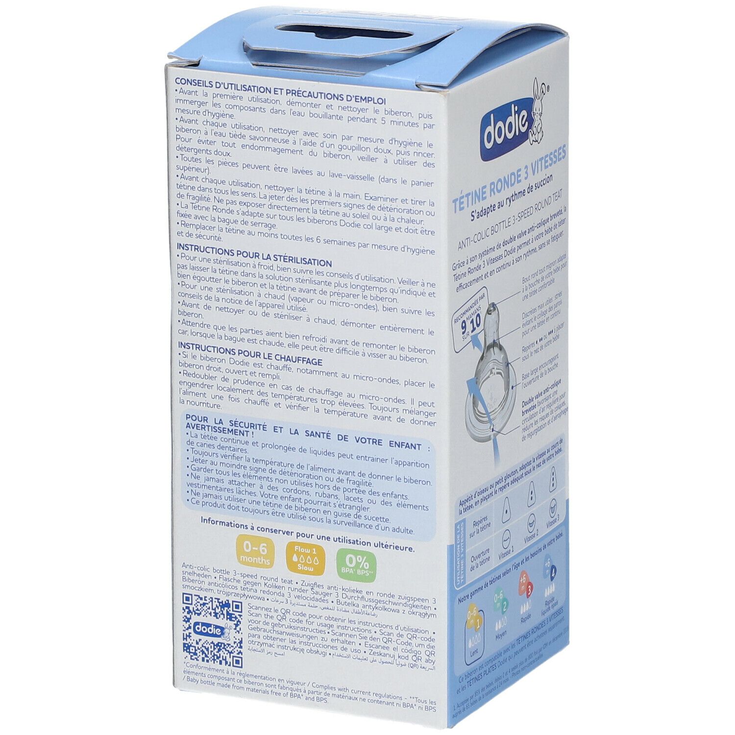 Dodie Biberon Initiation+ Bateau Bleu 0-6 Mois 150ml