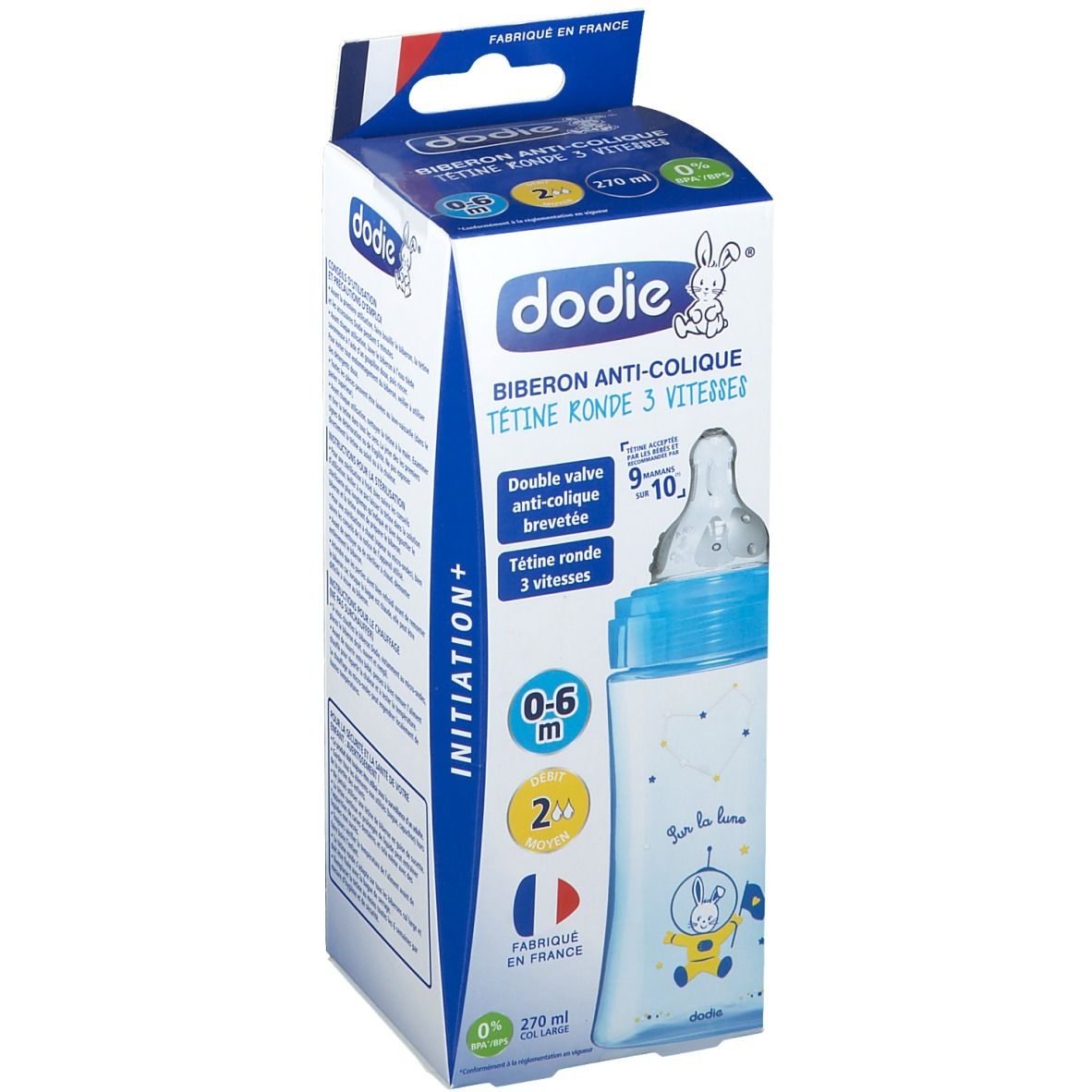 Dodie Zuigfles Initiation+ Kosmonaut 0-6 Maanden 270ml
