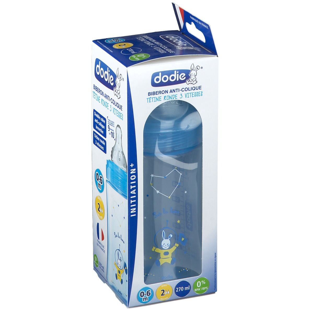 Dodie Zuigfles Initiation+ Kosmonaut 0-6 Maanden 270ml