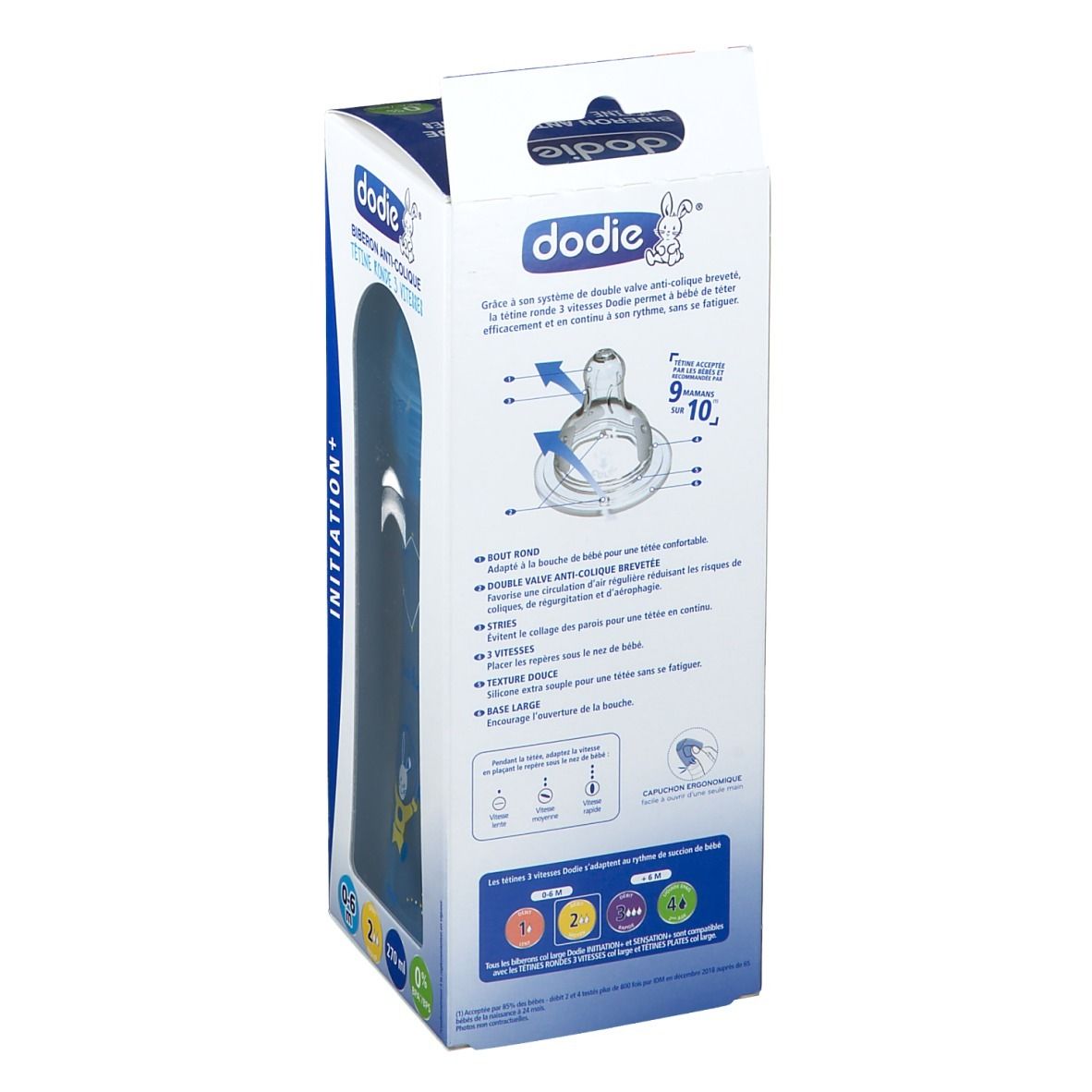 Dodie Zuigfles Initiation+ Kosmonaut 0-6 Maanden 270ml
