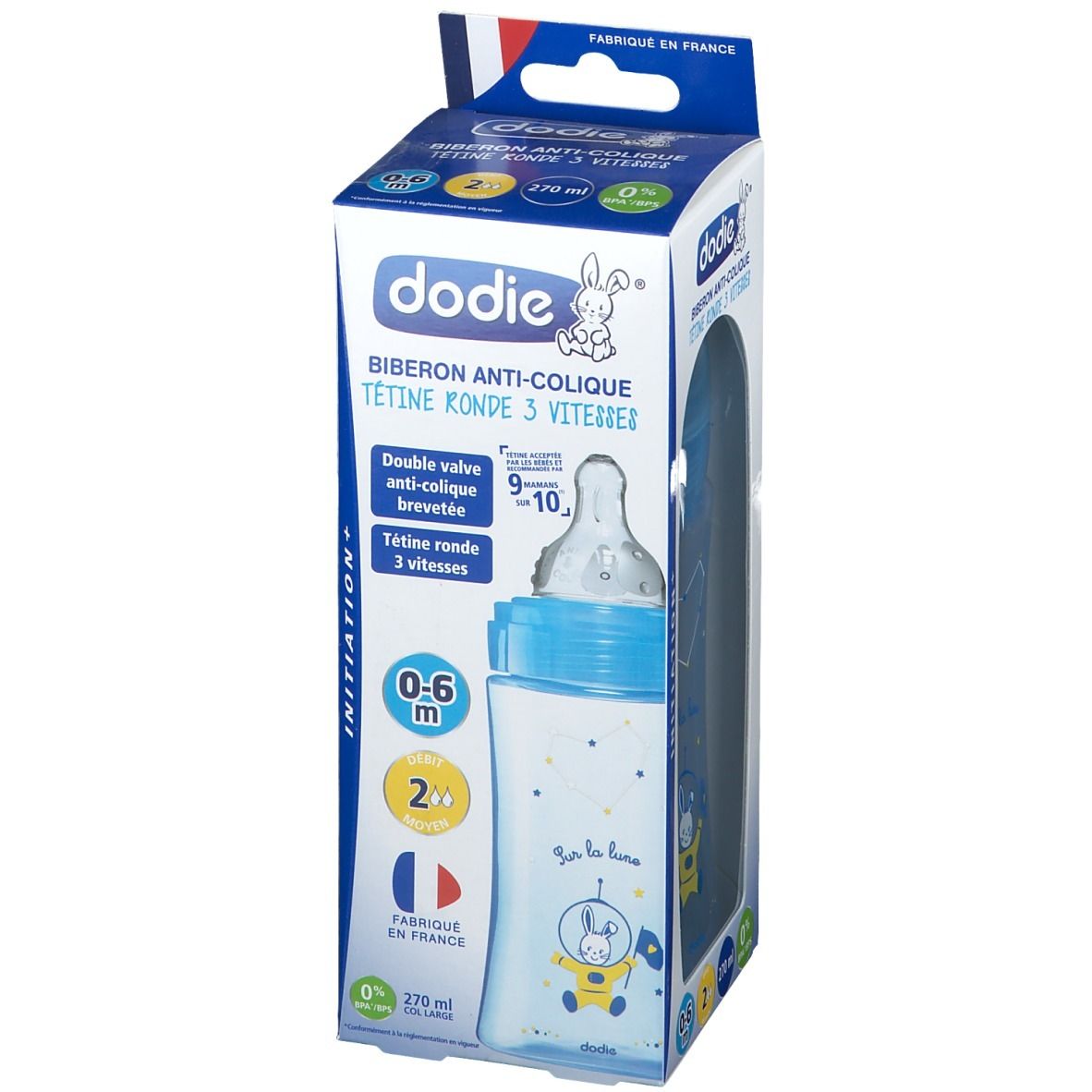 Dodie Zuigfles Initiation+ Kosmonaut 0-6 Maanden 270ml