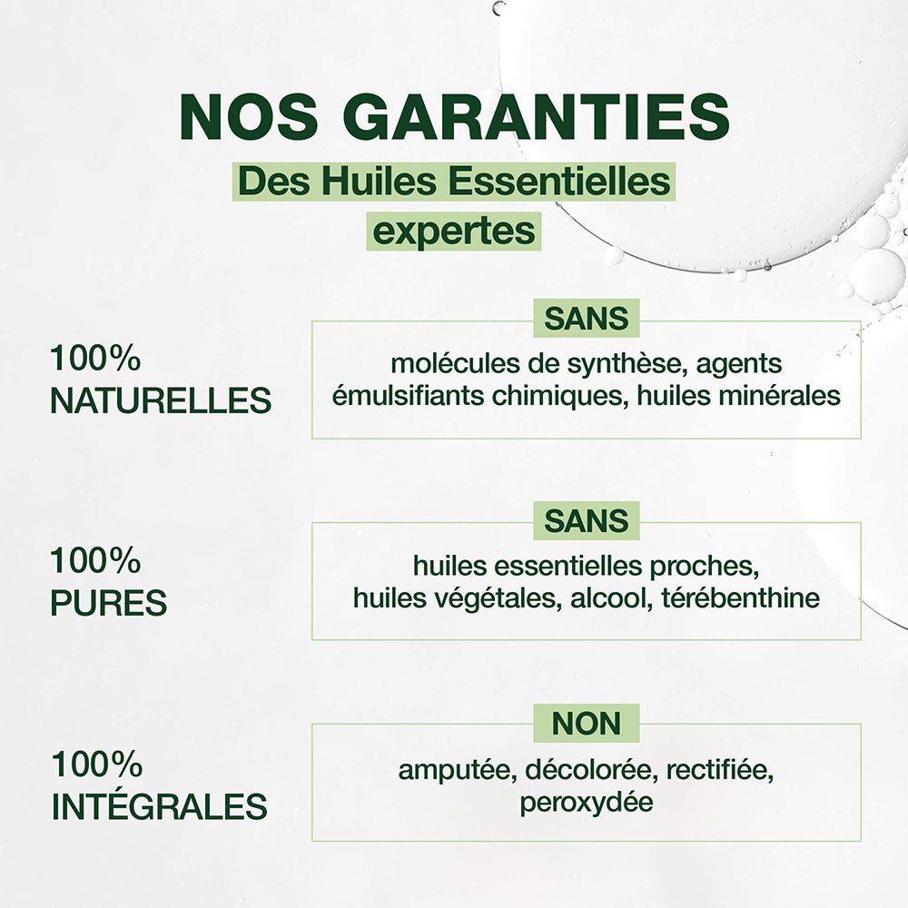 Panneau publicitaire avec garanties produit. 100% naturel, pur et intégral. Sans molécules synthétiques.