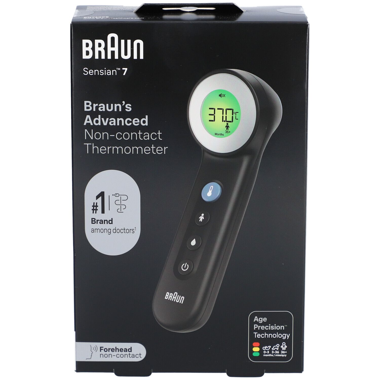 Braun Touch + NoTouch sans Contact + Contact avec age ajuste Noir BNT400BWE