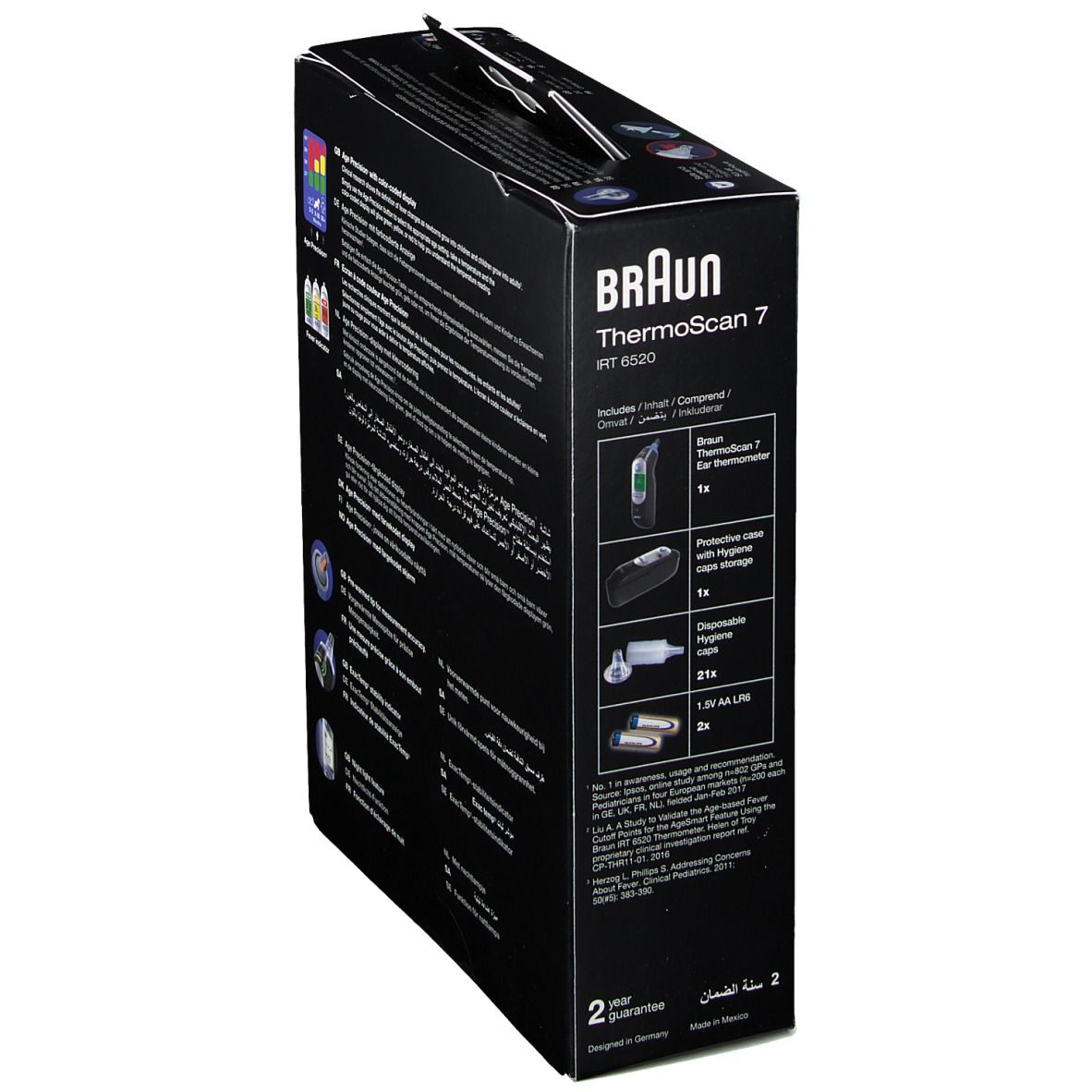 Braun thermoscan 7 Thermomètre d'oreilles Noir IRT6520BWE