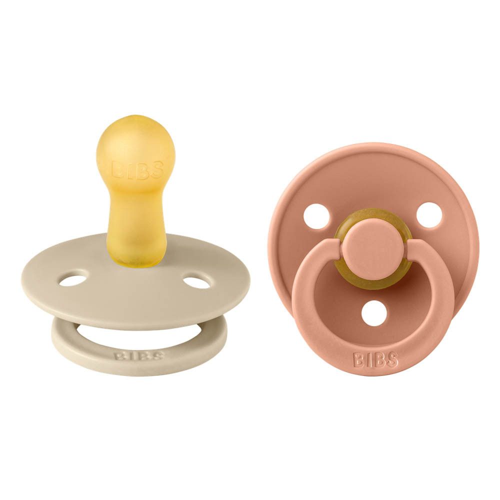 BIBS Latex Fopspeen Vanilla - Peach 6-18 Maanden
