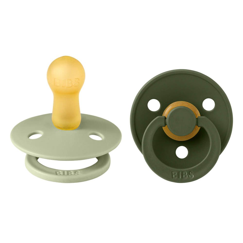 BIBS Tétine Latex Sage - Hunter Green 6-18 Mois