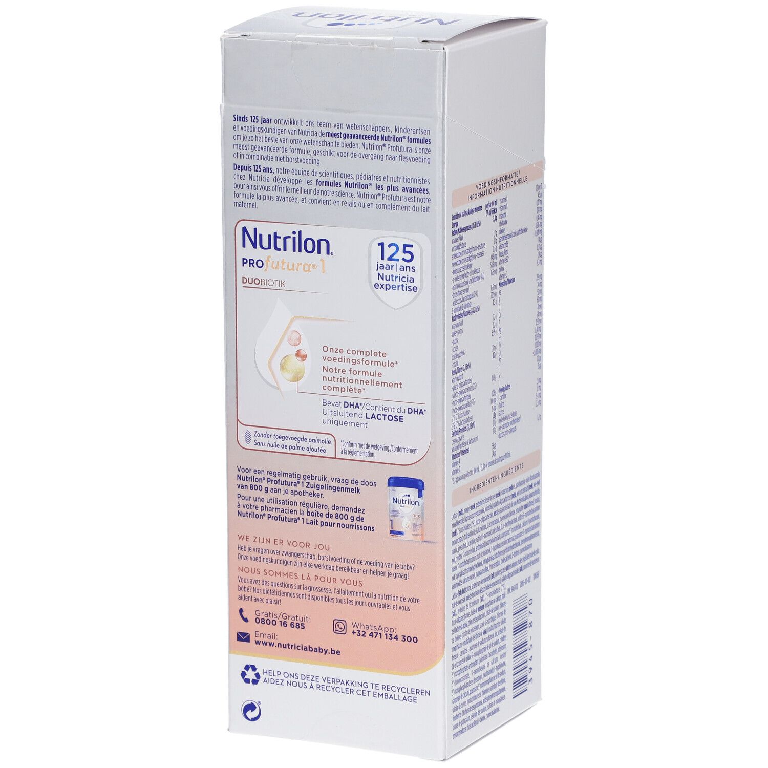 Nutrilon Profutura 1 Lait nourrissons bébé 0 à 6 mois poudre sachets