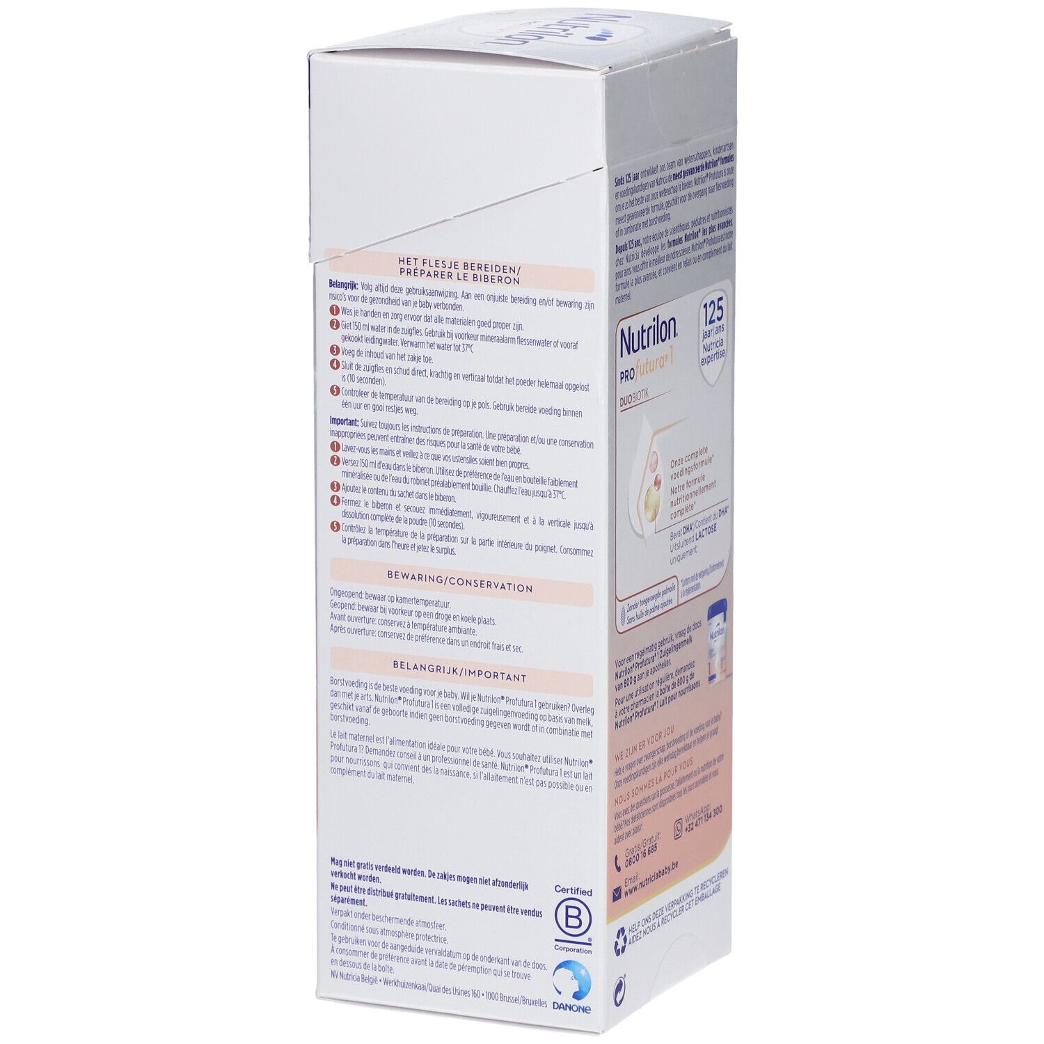 Nutrilon Profutura 1 Lait nourrissons bébé 0 à 6 mois poudre sachets