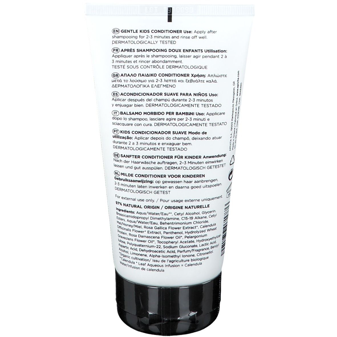 Apivita Kids Care Zachte Conditioner Rozen & Honing