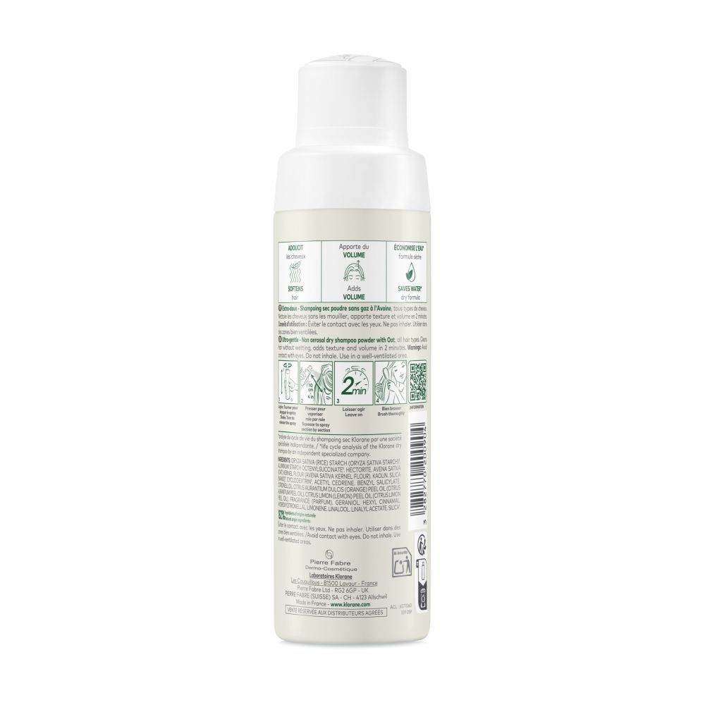 Klorane droogshampoo met haver, bus.