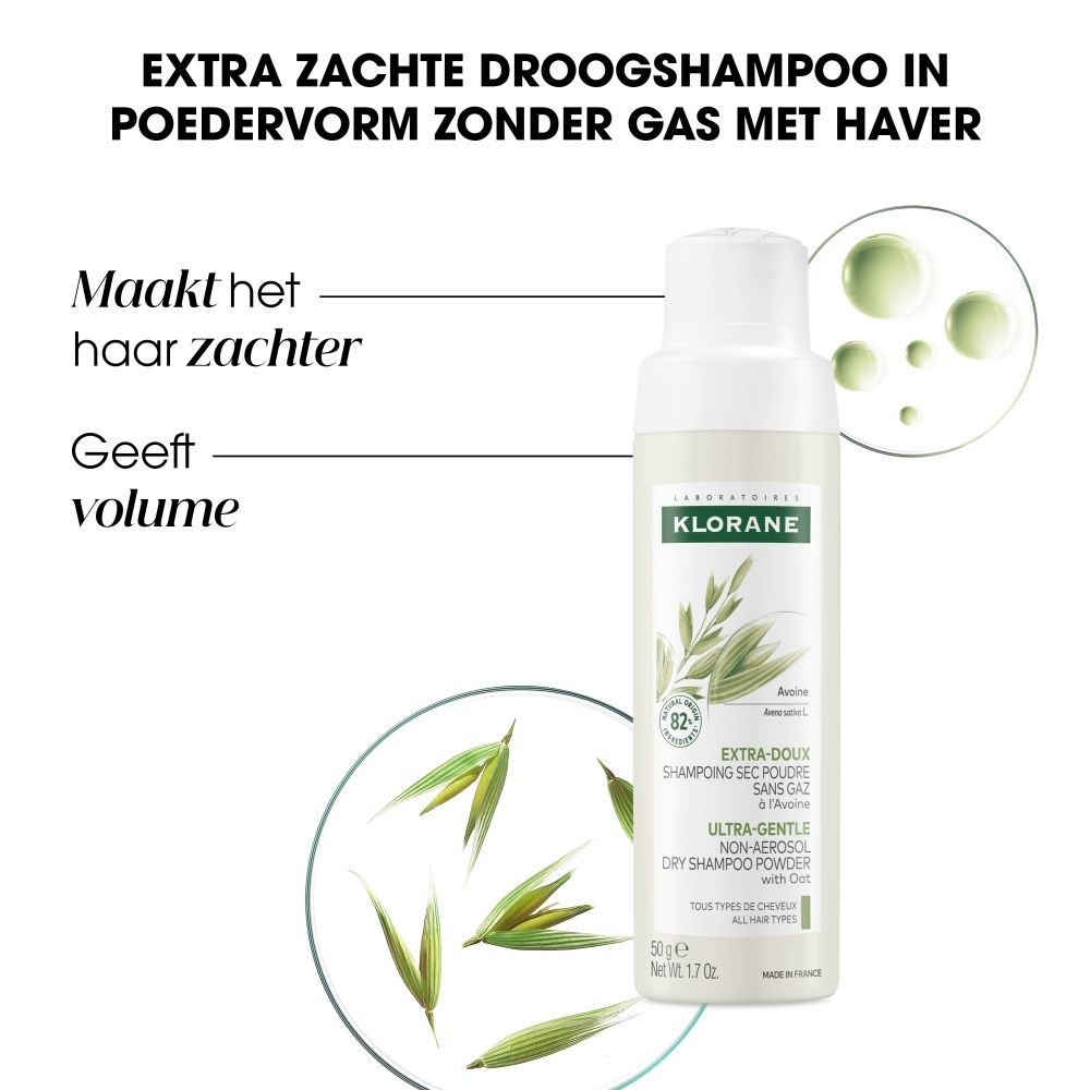 Klorane droogshampoo met haver, bus.