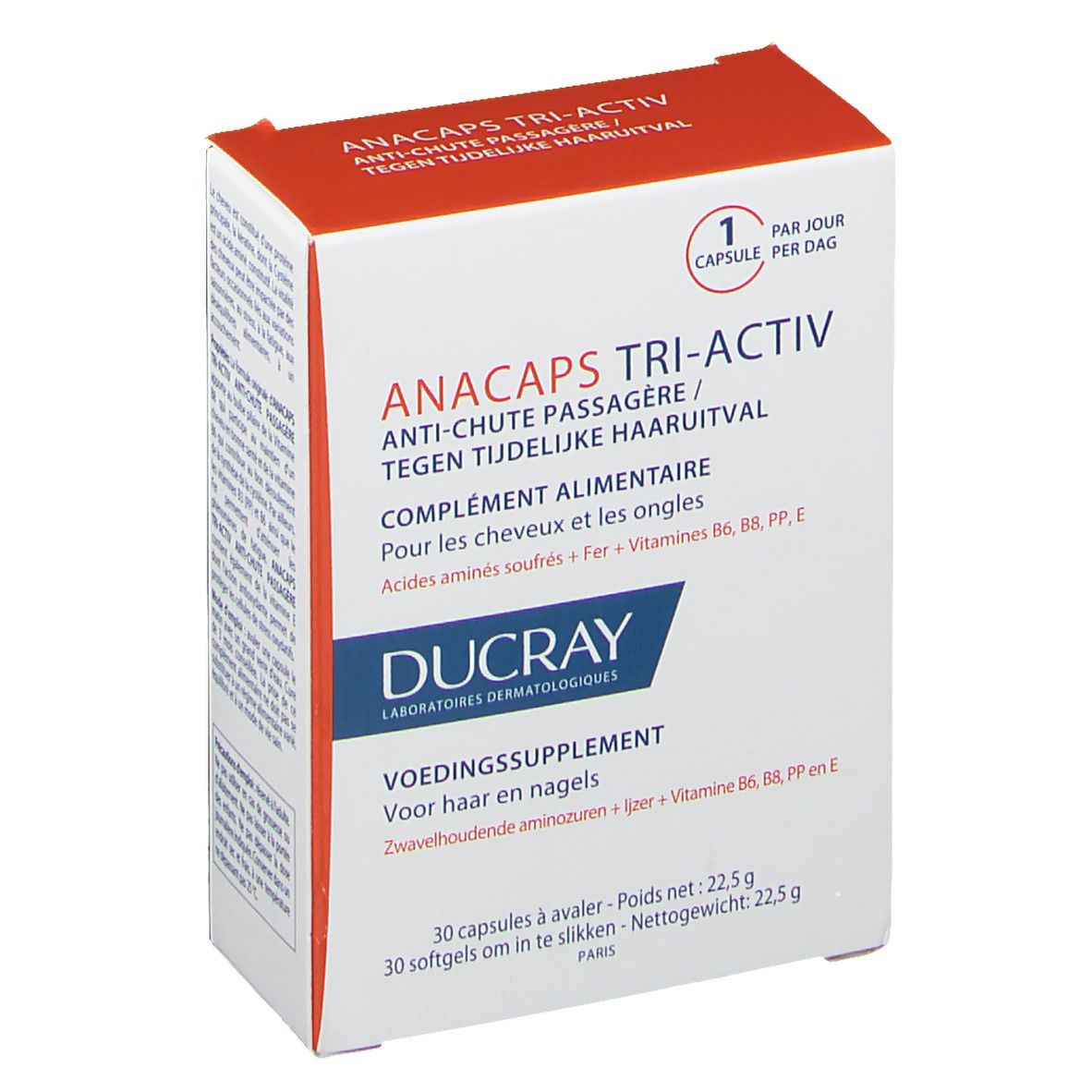 Ducray Anacaps Tri-Activ tegen Tijdelijke Haaruitval