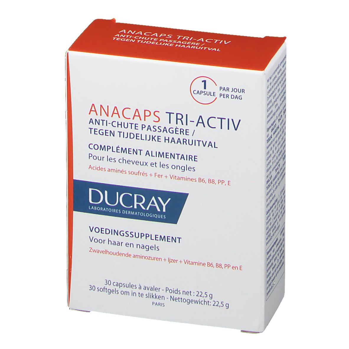 Ducray Anacaps Tri-Activ tegen Tijdelijke Haaruitval