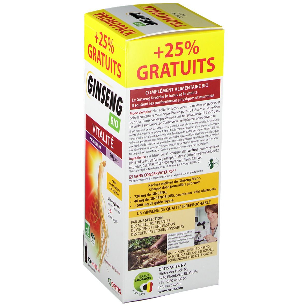 Ortis Ginseng Dynasty Imperial +100ml GRATUITEMENT
