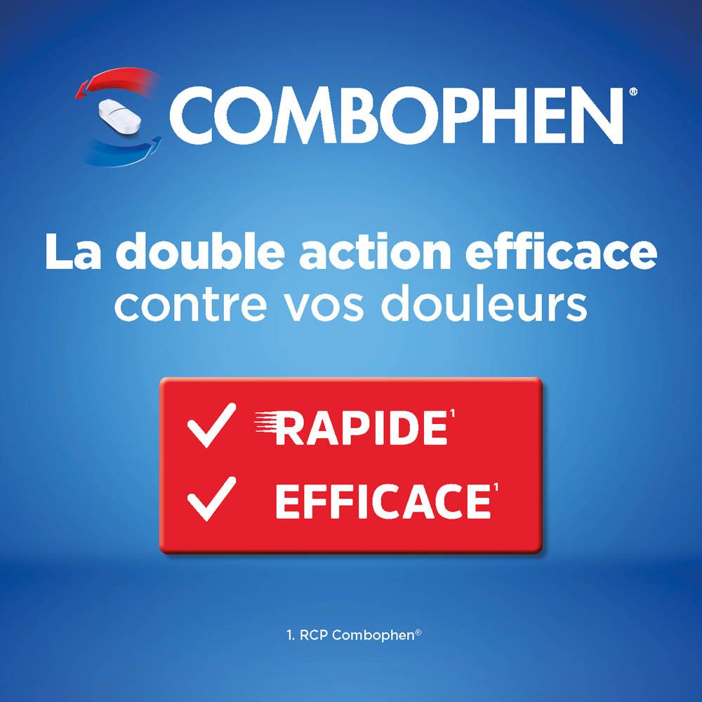 Dos de la boîte avec texte. Contient des informations sur le médicament.