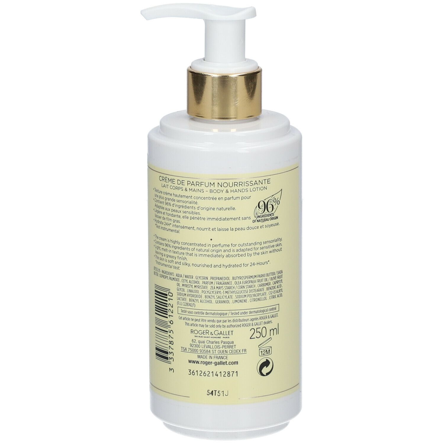 Roger & Gallet Crème de Parfum Nourrissante Néroli Facétie