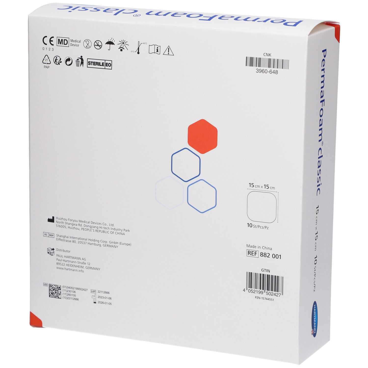 Hartmann Permafoam Classic Schuimverband 15x15cm
