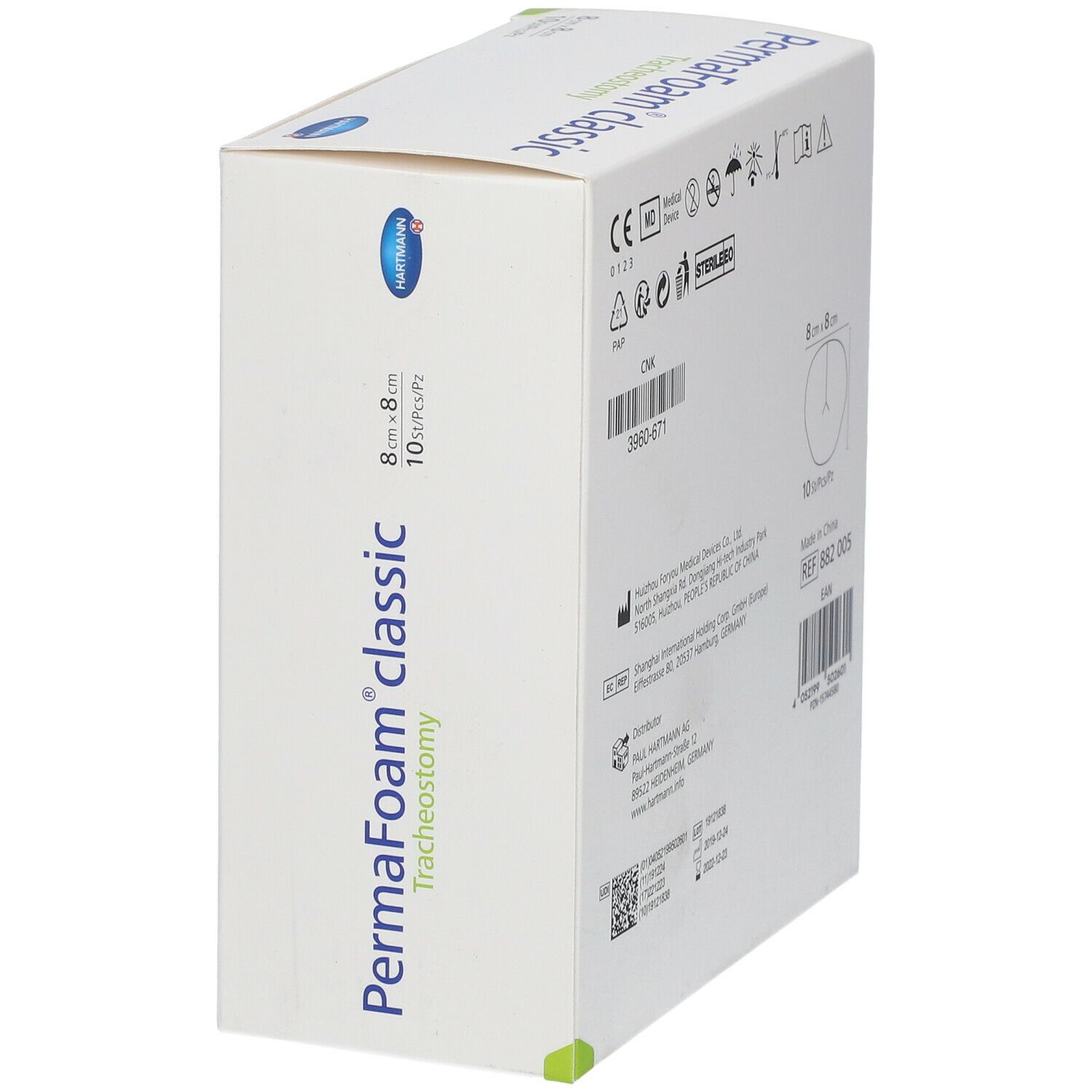 Hartmann PermaFoam Tracheostomy 8x8cm