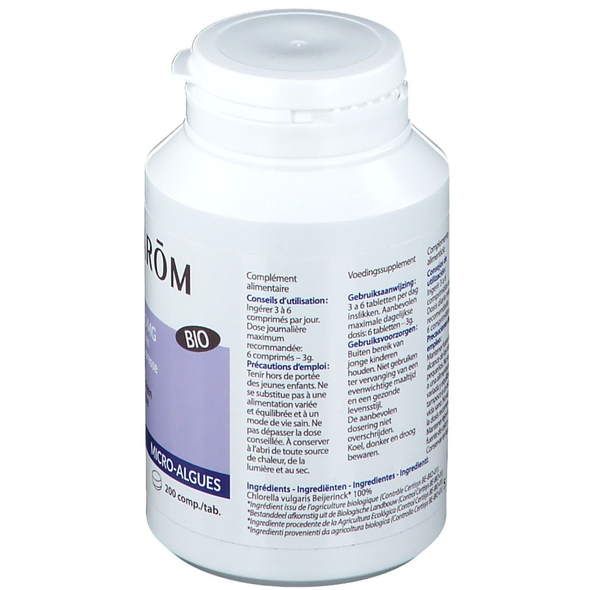 Pranarôm Chlorella 500mg Bio
