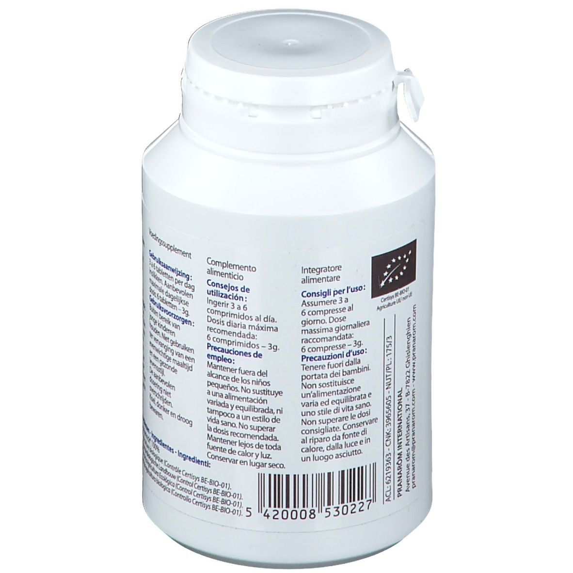 Pranarôm Chlorella 500mg Bio