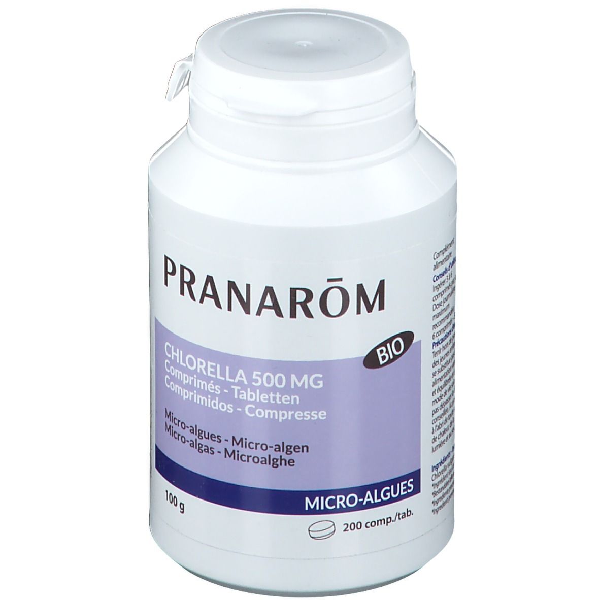 Pranarôm Chlorella 500mg Bio