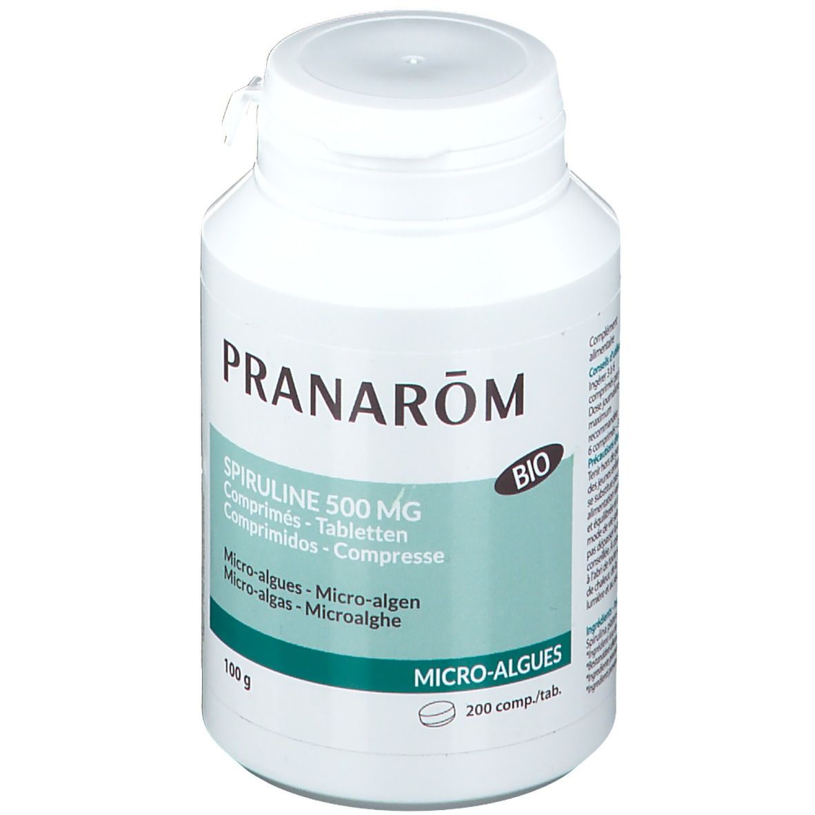 Pranarôm Spirulina 500mg Bio