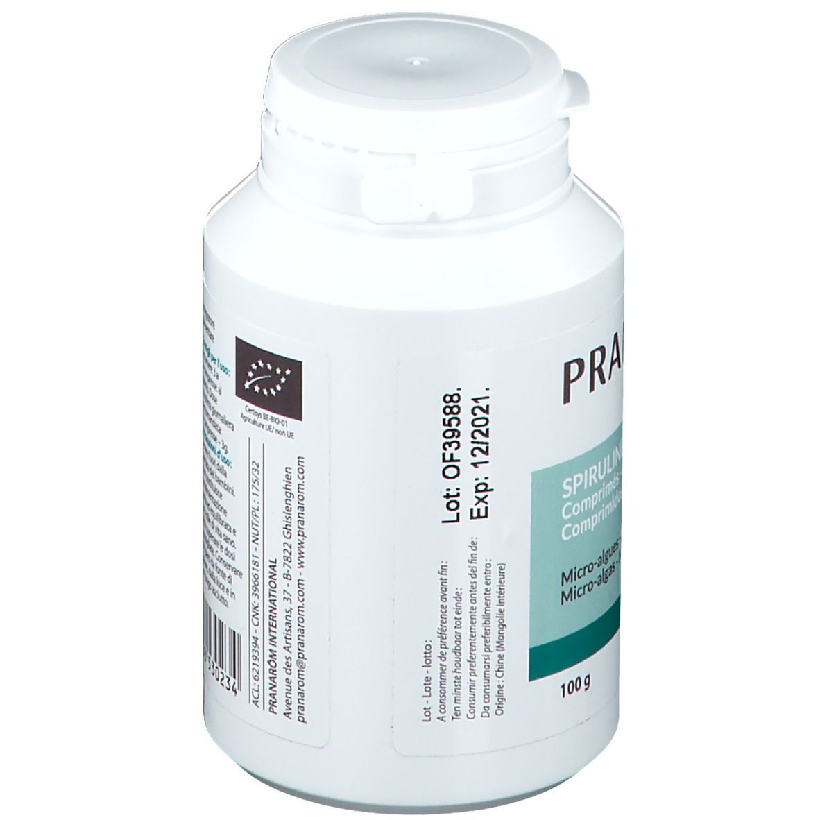 Pranarôm Spirulina 500mg Bio
