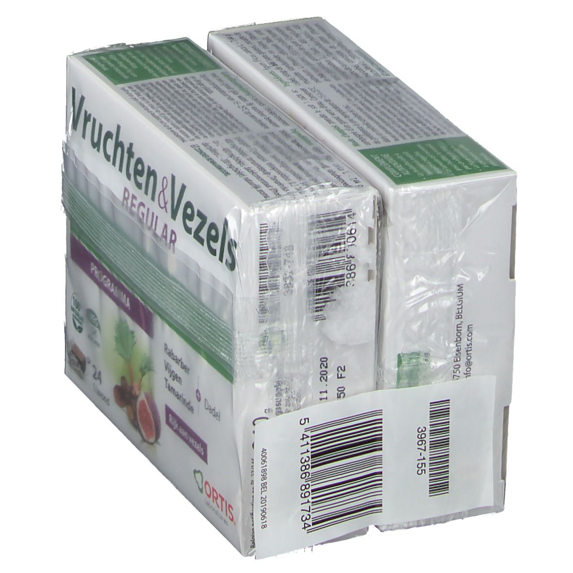 Ortis® Vruchten & Vezels Regular Blokjes DUO