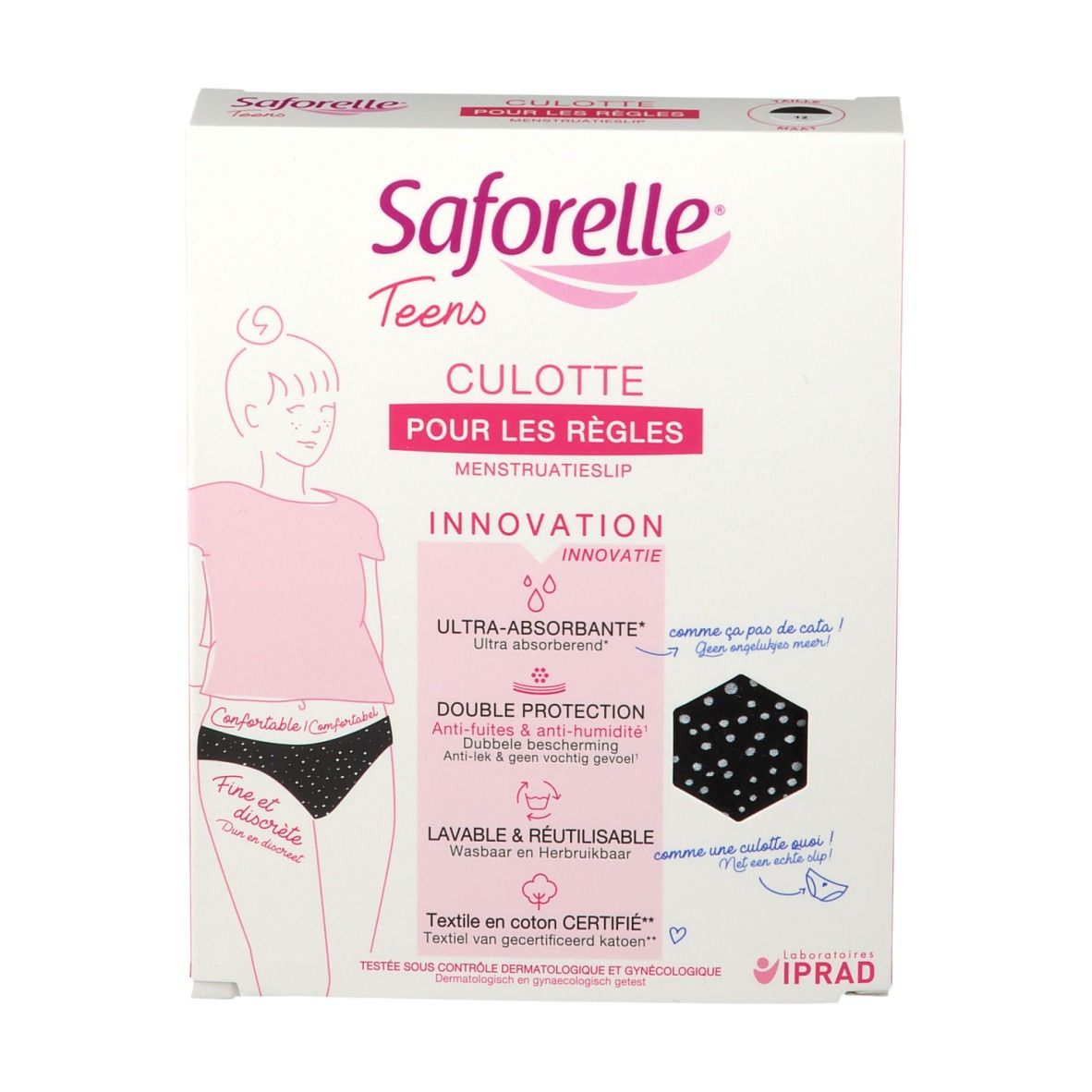 Saforelle® Teens Menstruatieslip 12 Jaar