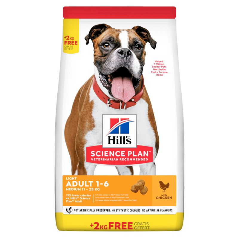 Hill's Science Plan Canine Mature/Adult Medium Hond met Kip Light