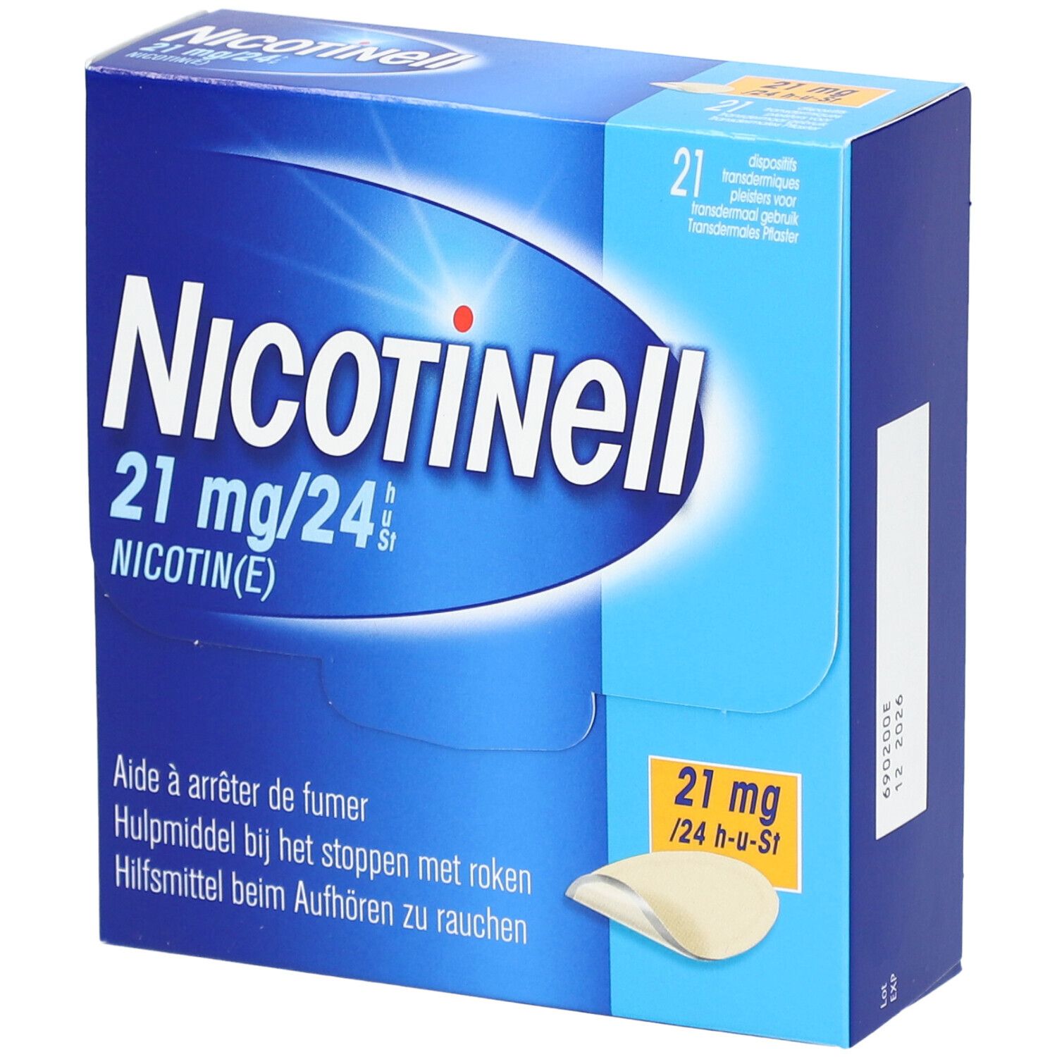 Nicotinell 21mg/24h Pleister voor Transdermaal Gebruik