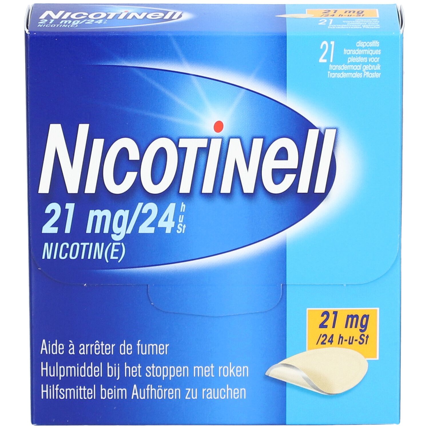 Nicotinell 21mg/24h Pleister voor Transdermaal Gebruik