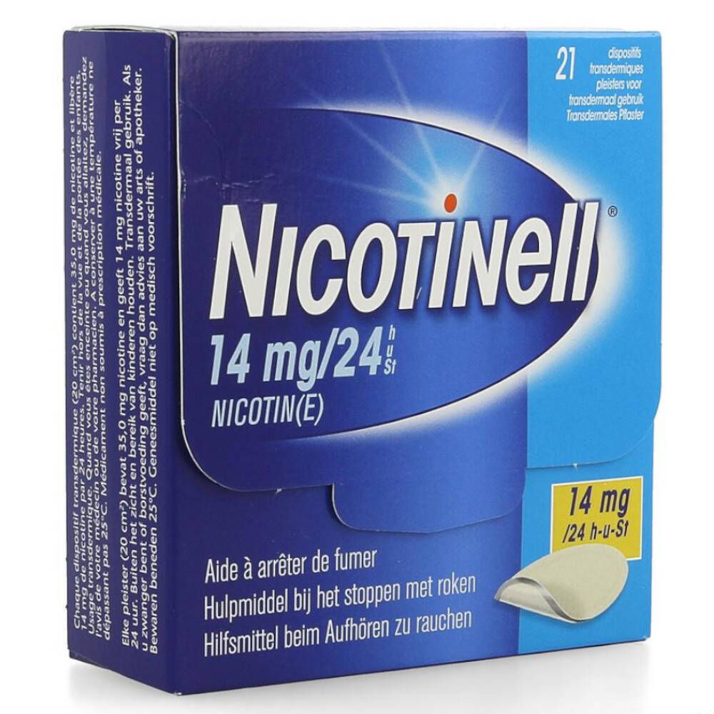 Nicotinell 14mg/24h Pleister voor Transdermaal Gebruik