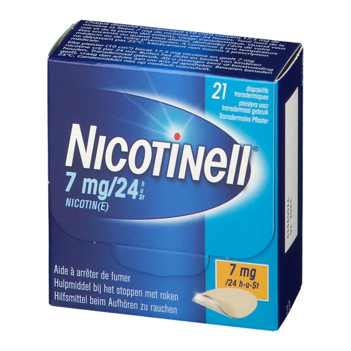 Nicotinell 7mg/24h Pleister voor Transdermaal Gebruik