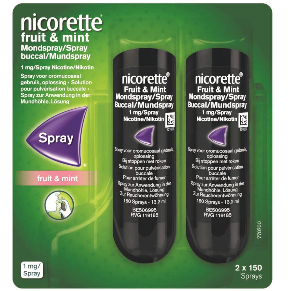 Nicorette® Fruit & Mint Mondspray 1mg/Spray - DUO