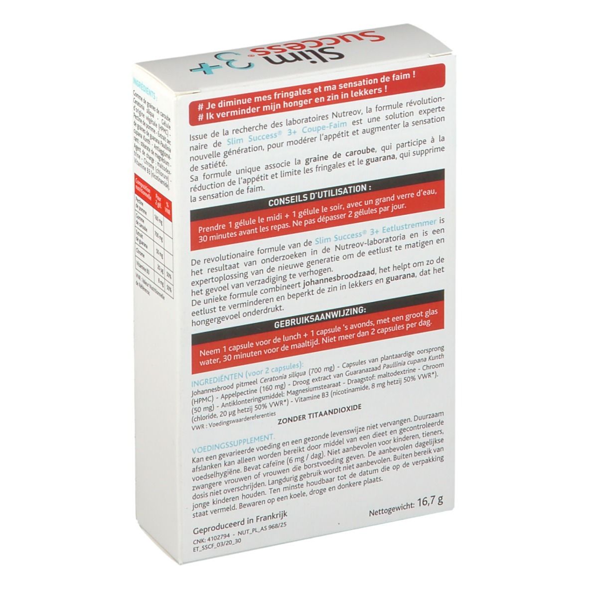 Nutreov Slim Success 3+ Coupe-Faim Extra-Fort