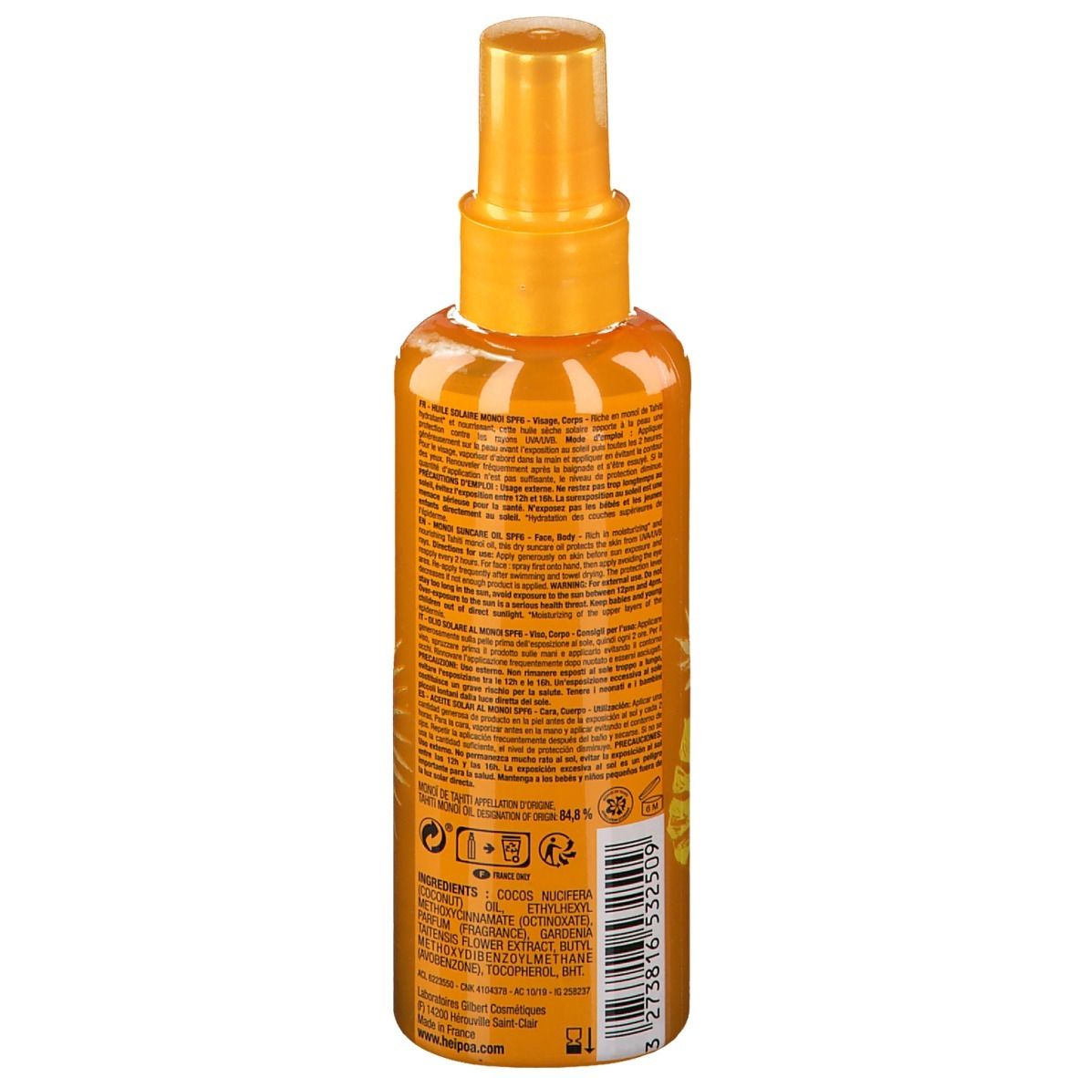 Hei Poa Monoi Huile Solaire SPF6