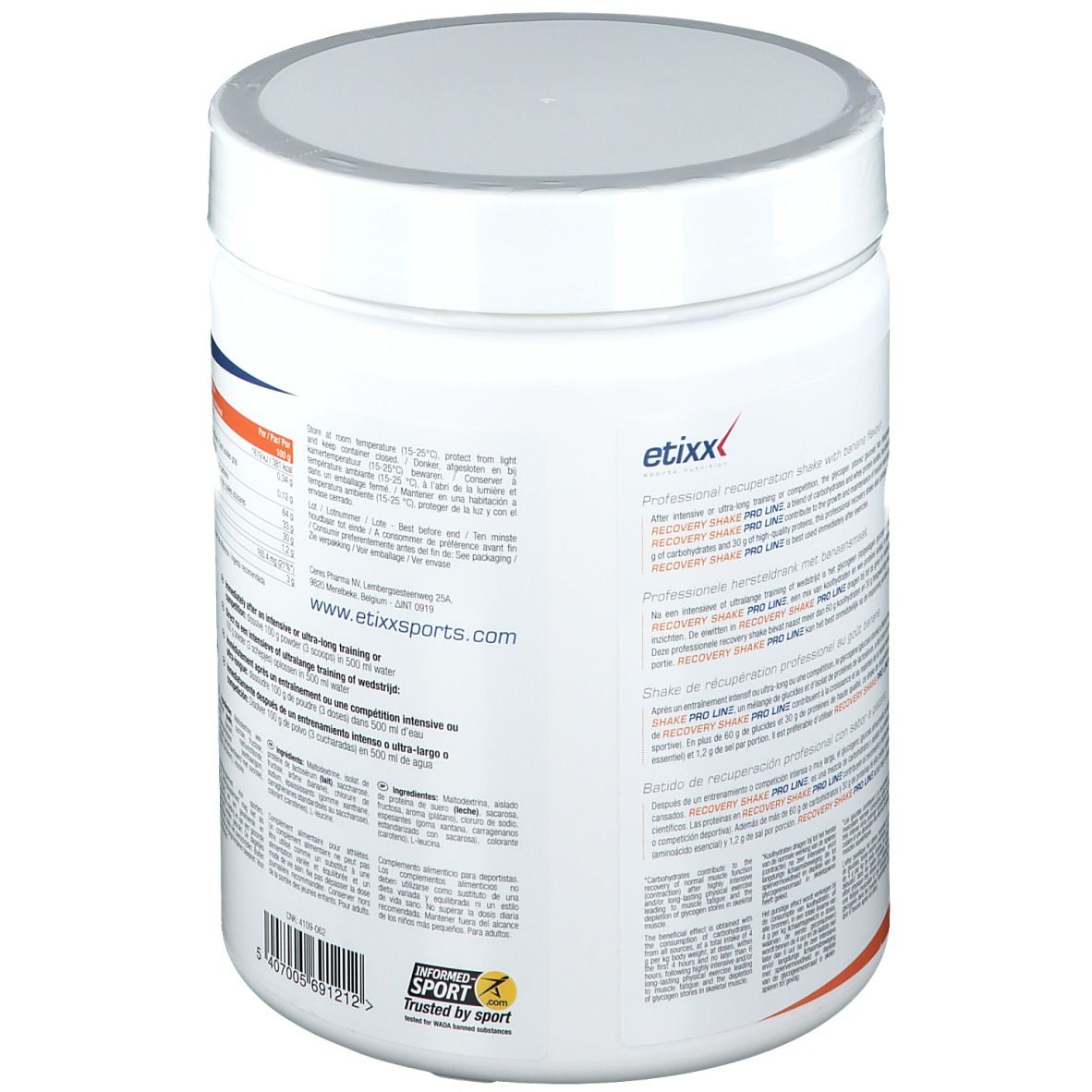 Etixx Recovery Shake Pro Line Banane