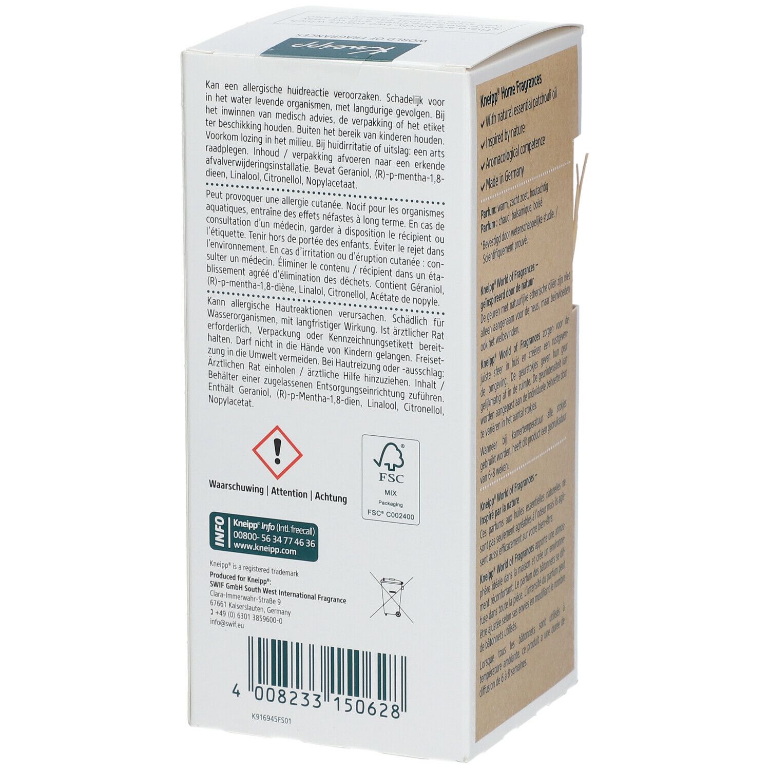Kneipp Geurstokjes Sandalwood-Patchouli